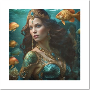 Mermaid Queen Posters and Art